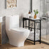 7.1"D 17"W 21.7"H, Side Table for Small Spaces, Narrow End Table with Adjustable V-Shaped Magazine Rack, x x Black