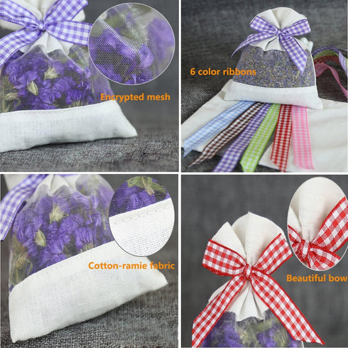 Sachet Empty Bags - Linen Fabric Organza Gauze Bags for Lavender, Spice, and Herbs