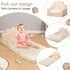 2-in-1 Kids Couch, Toddler Couch Fold Out, Comfy Toddler Chair, Convertible Kids Sofa to Lounger with Pocket
