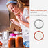 Aliggbent Canning Lids 130PCS, Wide Mouth Mason Jar Lids, Anti-Rust and Leak Proof Airtight Split-Type Lids.