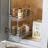 2 Household Essentials Glidez Powder-Coated Steel Pull-Out/Slide-Out Storage Organizer with Plastic Liners for Spice