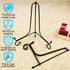 2PCS Premium Black Iron Plate Stands, 8 Inch Decorative Metal Holders for Displaying Plates, Frames, Books, and Cards