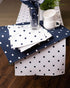 DII Polka Dot Kitchen Collection - Table Runner, 14x72, Black/White Reversible