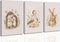 UNDDISINS 3 Pcs Animal Nursery Canvas Wall Art Watercolor Baby Animals with Wildflowers