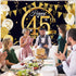Extra Large Black Gold Birthday Party Decoration Sign Poster, 72.8 x 43.3 Inch, Anniversary Photo Booth Background