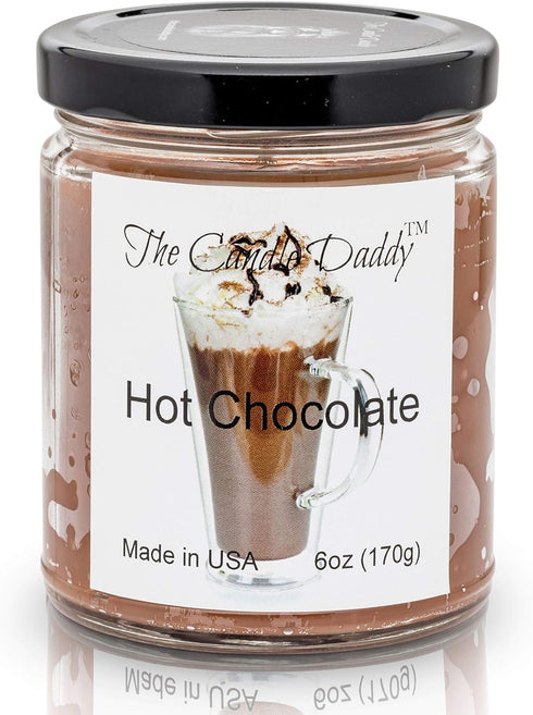 Hot Chocolate Cocoa Candle 6 oz Glass jar - 40 Hour Burn