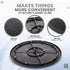 12 Inch Lazy Susan Turntable Organizer, Non Skid Large Plastic Turn Table for Cabinet, Black, 1 PC