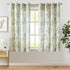 jinchan 63 Inches Country 2 Linen Toile Curtains Long for Living Room Toile de Jouy Floral Curtains French Farmhouse