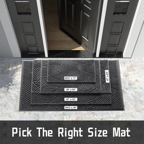 Yimobra Front Door Mat Outdoor Entrance, Ultra Water Absorbent, Heavy Duty Non-Slip Rubber Backing, 29.5x17 Inch