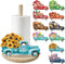 APUDWN Interchangeable Paper Towel Holder Seasonal Freestanding Bamboo Paper Towel Holder with 10
