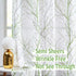FMFUNCTEX White Valance Curtains, Print Tree Branch Semi Sheer, 50 x 15 Inches, 1 Panel