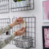 2 Pack Wire Wall Grid Panel - Black Magnetic & Metal Grid for Photos & Pictures Display in Home or Office