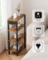 TB01BB080 TUTOTAK Narrow Side Table with Charging Station,Small End Table with USB Ports and Outlets, Skinny Sofa