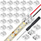 25 Pack Solderless LED Tape Light Connector, 2 Pin Terminal Block for 5V 12V 24V LED Strip Lights