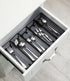 BYCY Silverware Drawer Organizer, Mesh Utensil Organizer for Kitchen Storage, Black Steel Metal Mesh Tray for Flatware