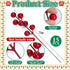 Watayo 60 14" Pcs Christmas Norfolk Pine Branches with Red Berry Stems, Artificial Greenery Norfolk Pine Stems Sprigs
