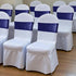Poise3EHome Sequin Chair Sashes - Navy Blue Folding Chair Covers Bow for Wedding Party Reception Decorations, 10 PCS