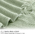 18 Set-6 Sheets,6 Towels,6 Set Pcs Green Woven Family Towels Bath Hand Washcloths Soft Polyester Towels Absorbent