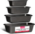 Bakken Swiss Loaf Pan Set, 4-Piece Deluxe Nonstick Carbon Steel Bakeware for Perfect Bread and Cakes, Dishwasher Safe
