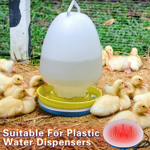110v 59 Inch 32W) Heated Chicken Waterer Poultry Water Heater Warmer Base Heated Chicken Water Heater Electric