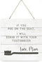 MRC Wood Products Wooden Plank Sign 7.5x7.5 - If You Pee On The Seat