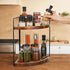Counter 13.2x9.9 inch, 2 Countertop, Demigo Bathroom Corner Organizer Tier Acacia Wood Organizer Corner Storage Shelf