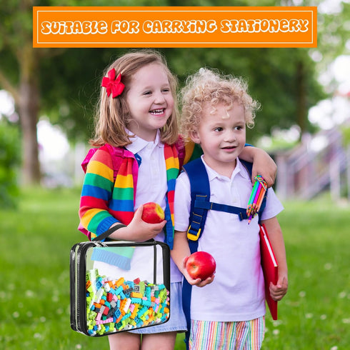 Sanwuta 6 Packs Toy Storage Bags, PVC Organizing Bags with Zipper, Waterproof for Board Games, Building Blocks