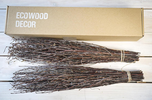 100 Pcs Birch Twigs for Vase Decoration - Set of 2 Bundles of Branches, 100% Natural Sticks, 17 Inches