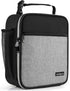 Durable Insulated Lunch Bag - Reusable Tote Bag for Men, Women, Adults, Black Gray