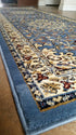 Traditional Runner Area Rug, Blue 330.000 Point Design, 31 Inch x 7 Feet 2 Inch