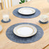 Set 4, 13 3.93 inch, Homaxy Round Faux Leather Placemats and Coasters, Washable Dual-Side Table Mats, Wipeable