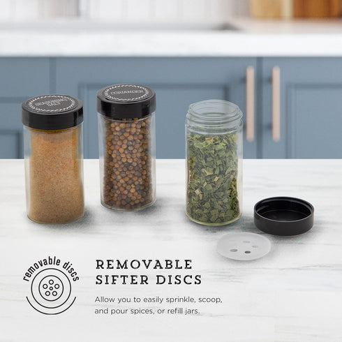 16 Countertop 5 Kamenstein Jar Montauk Revolving Spice Rack Organizer with Spices Included, FREE Spice Refills