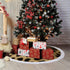Christmas Tree Skirt 48" Inch Leopard Animal Print Xmas Tree Skirt Mat with White Tassel for Holiday Decorations
