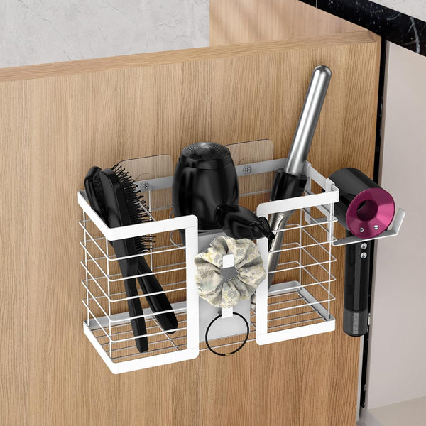 Hair Tool Organizer, 3 in 1 Metal Bathroom Blow Dryer Holder for Flat Iron, Curling Iron, Hair Care & Styling Tools