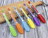 MSY BIGSUNNY Kitchen Food Tongs | 7" Mini Silicone Serving Tongs | Set of 6 in Purple, Red, Orange, Green, Yellow, Blue