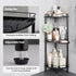 3 2 ELYKEN Corner Shower Caddy Standing, Tier Rustproof Metal Shower Organizer with Soap Holder, Floor Shower Corner