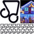 Vikdio 30 Pcs Black Gutter Hooks for Christmas Lights, Holiday Light Clips, Gutter Clips for Outdoor String Icicle