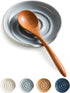 Spoon Rest with Swirl Shape, Cooking Utensils Holder for Spatula, Coffee Spoon, Light Gray Kitchen Accessory