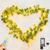 Lights,23ft in,73 Vines with Fairy Ivy Leaf Lights Plug LED Lighted Fake Garland with Remote Indoor Outdoor
