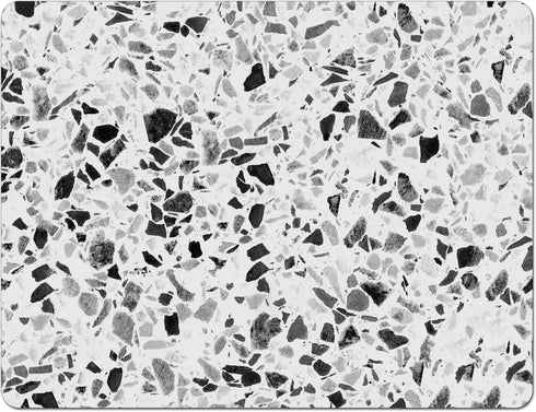 Cut N' Funnel Terrazzo Designer Flexible Plastic Cutting Board Mat, 15" x 11.5", Made in the USA, Easy to Clean
