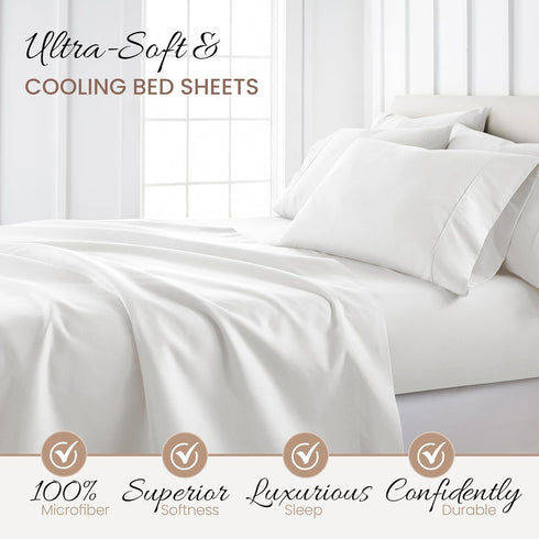 Linen Market 3 Piece Double-Brushed Patterned Microfiber Twin Sheet Set - Oeko-TEX Certified Ultra Soft & Wrinkle-Free
