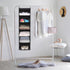 MAX Houser 6 Tier Shelf Hanging Closet Organizer, Foldable Hanging Shelf with 2 Sturdy Hooks for Storage (Grey)