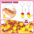 36 Pcs Duck Keychain Bulk, Cowboy Cowgirl Duck Party Favors, Tiny Duck Keychain with Cowboy Hat Sunglasses Charms