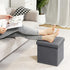 12.6 Inch B FSOBEIIALEO Storage Ottoman Cube Foldable Footrest, Chest & Seat for Living Room, Nursery, Bedroom Cube