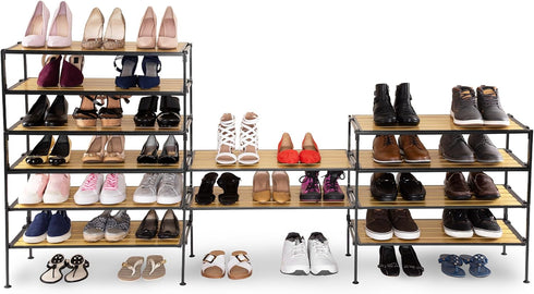 Closet, Countryside 2-Tier Seville Classics Sturdy Freestanding Storage Shelf for Bedroom, Entryway, Dorm Room