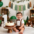 1st Wild One High Chair Banner Boy First Birthday Decorations,Jungle Green Highchair Banner,Woodland One Year Old Party