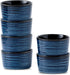 Ceramic 4 oz Ramekins, Tikooere Small Souffle Dishes Set of 6, Mini Baking Bowls for Dipping Sauce, Blue