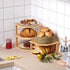 Shelf(3 Pack),2 Countertop,Pantry VERTORGAN Bamboo Corner Tier Plate Organizer for Cabinet and Dish and Spice Rack