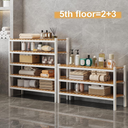 ZHUTIANXIA Closet Closet 2Tier Bamboo Shoe Rack Organizer for and Entryway-Space-Saving Narrow Shoe Stand-Versatile