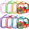 8 Packs Toy Storage Bags with Zipper, Clear PVC Organizing Bags, Reusable